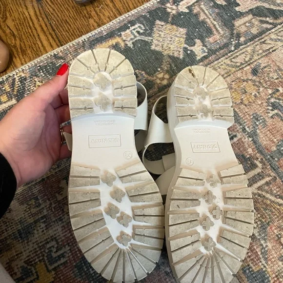 Women's White Sandals - Picture 4 of 5